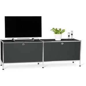 Lowboard Metall »CN3« mit Klappenfächern, schwarz