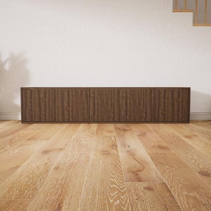 Lowboard Nussbaum - Designer-TV-Board: Türen in Nussbaum - Hochwertige Materialien - 190 x 40 x 34 cm, Komplett anpassbar