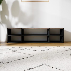 Lowboard Schwarz - Designer-TV-Board: Hochwertige Qualität, einzigartiges Design - 154 x 41 x 34 cm, Komplett anpassbar