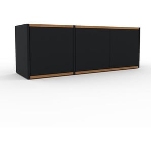 Lowboard Schwarz - Designer-TV-Board: Türen in Schwarz - Hochwertige Materialien - 116 x 41 x 35 cm, Komplett anpassbar