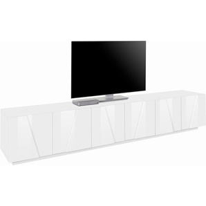 Lowboard INOSIGN PING Sideboards Gr. B/H/T: 243 cm x 46 cm x 44 cm, weiß (weiß hochglanz lack) Lowboards Sideboards Breite 243,8 cm