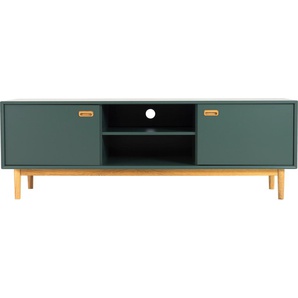 Lowboard TENZO SVEA Sideboards Gr. B/H/T: 170 cm x 57 cm x 44 cm, grün (green) Lowboards mit 2 Türen & offenem Fach, Kabeldurchführung in der Rückwand