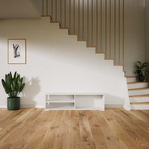 Lowboard Weiß - Designer-TV-Board: Hochwertige Qualität, einzigartiges Design - 151 x 42 x 34 cm, Komplett anpassbar