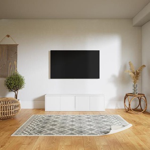 Aktenschrank Weiß - Flexibler Büroschrank: Türen in Weiß - Hochwertige Materialien - 151 x 40 x 34 cm, Modular