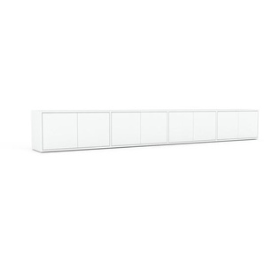 Lowboard Weiß - Designer-TV-Board: Türen in Weiß - Hochwertige Materialien - 301 x 41 x 35 cm, Komplett anpassbar