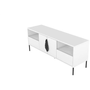 Lowboard - weiß - Materialmix - 138 cm - 60 cm | Möbel Kraft