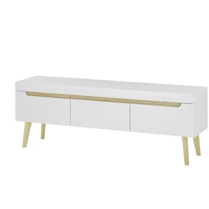 Lowboard - weiß - Materialmix - 160 cm - 50 cm | Möbel Kraft