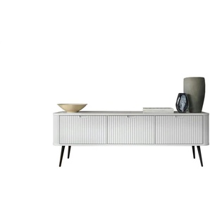 Lowboard - weiß - Materialmix - 168 cm - 56 cm | Möbel Kraft