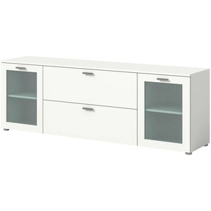 Lowboard - weiß - Materialmix - 180 cm - 62 cm - cm 37,0 | Möbel Kraft