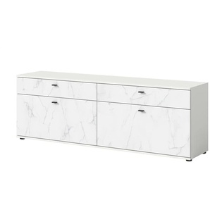 Lowboard - weiß - Materialmix - 180 cm - 62 cm | Möbel Kraft