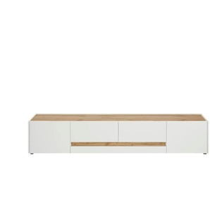 Lowboard - weiß - Materialmix - 220 cm - 45 cm | Möbel Kraft