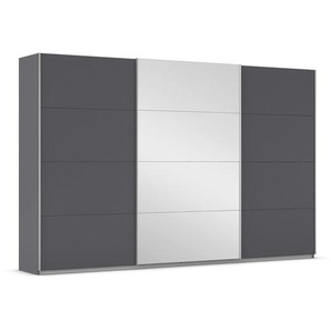 Luca Bessoni Schwebetürenschrank, Grau, Metall, 10 Fächer, 361x229x62 cm, Blauer Engel, BQ - Bündnis für Qualität, Made in Germany, Schlafzimmer, Kleiderschränke, Schwebetürenschränke