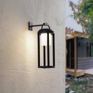 Lucande 2-in-1 LED-Solarleuchte Tilena, schwarz, rund, Alu 10020280