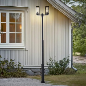 Lucande Außenlampe Siveta, 240cm, 2-flg., schwarz, E27, IP65 10020322