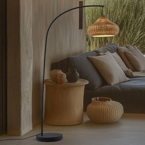 Lucande Außenstehleuchte Taniola, beige, Rattan, 195cm, IP44 10035855