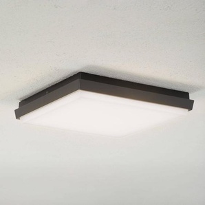 Lucande LED-Außendeckenleuchte Amra, 30 cm, eckig, anthrazit 9969070