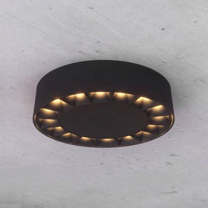 Lucande LED-Außendeckenleuchte Kelissa, rund, schwarz 9969191