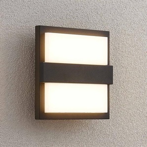 Lucande LED-Außenwandleuchte Gylfi, 20 cm, anthrazit, Alu 9619231