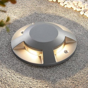 Lucande LED-Bodenstrahler Jeffrey, silber, 4 Lichtaustritte 9969170