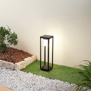 Lucande LED-Solarwegeleuchte Nilea, 50 cm, schwarz, Sensor Nilea, schwarz, Aluminium, Modern, Solarleuchten 10020301