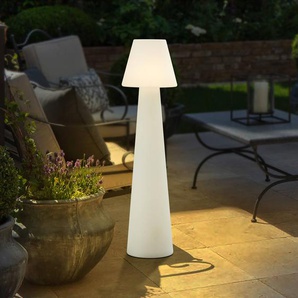 Lucande Terrassenleuchte Gauri, weiß, Höhe 107 cm, IP65 10012763