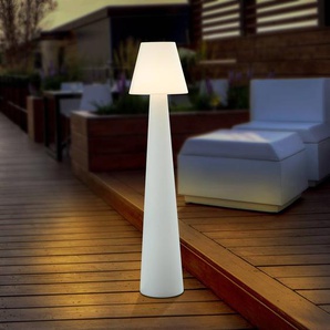 Lucande Terrassenleuchte Gauri, weiß, Höhe 148 cm, IP65 10012764