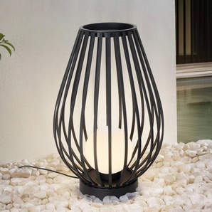 Lucande Terrassenleuchte Marrin, schwarz, Metall, Ø 46cm 10025952