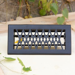 Lüftungsgitter für Ofen, Luftgitter regulierbar, Kamingitter, in schwarz