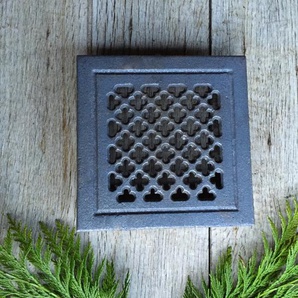 Lüftungsgitter Kachelofen -wie antik Wärmluftgitter Luftgitter Ofen, Kamingitter