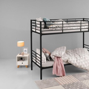 Lüttenhütt Etagenbett Hayo, Belastbarkeit 250 KG! Metallbett, Stockbett (teilbar in 2 Einzelbetten), perfekt für kleine Räume, mehrere Farben, (B/T/H) ca. 208/97/160 cm