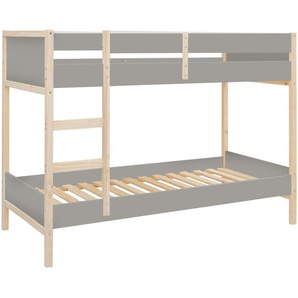 Lüttenhütt Etagenbett Janne, Kiefernholz, Etagenbett, inklusive Holzleiter, Liegefläche 90x200 cm