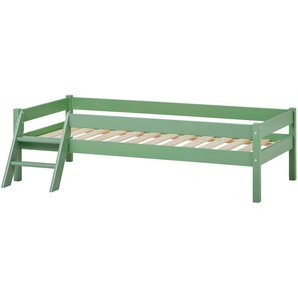 Lüttenhütt Jugendbett »ECO One«, Kinderbett mit Rausfallschutz und Leiter, 3 Farben/Matratze wählbar