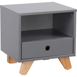 Nachtkommode LÜTTENHÜTT Dolidoo Sideboards Gr. B/H/T: 40 cm x 40 cm x 35 cm, 1, grau Nachtkonsolen und Nachtkommoden in skandinavischem Look