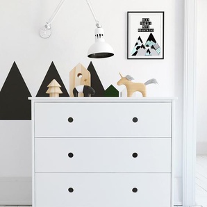 Schubkastenkommode LÜTTENHÜTT Dolidoo Sideboards Gr. B/H/T: 95 cm x 90 cm x 50 cm, 3, weiß (weiß, natur) Schubladenkommoden im modernen Scandi Design
