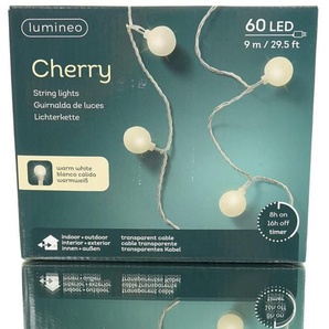 Lumineo LED Cherrybeleuchtung Outdoor Länge 900 cm transparent/warmweiß