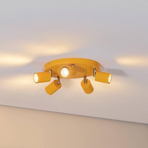 Luminex Deckenstrahler Fun, gelb, Ø 30 cm, verstellbar, GU10 9278