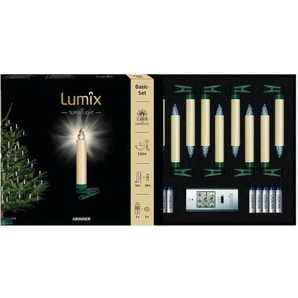 Lumix - krinner 74422 Elfenbein Superlight, kabellose Power led Christbaumkerzen 10er Basis-Set