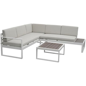 Lusso Gartenlounge - Aluminium, weiß, für 5 Personen, wetterfest - Ecklounge, Lounge Set, Loungemöbel Set bellavista - Home & Garden Green Spirit