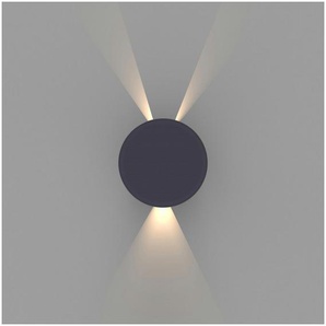 LUTEC LED Solarleuchte LED Solar-Außenwandleuchte BELKA, LED fest integriert, Warmweiß, Solar-Hybrid