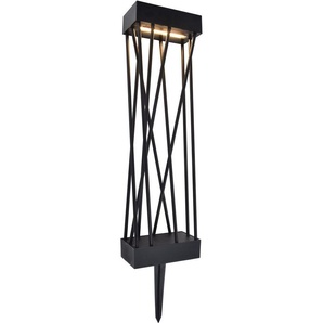 LUTEC LED Solarleuchte LED-Solar-Spiess SPIDO, LED fest integriert, Warmweiß, Spießleuchte