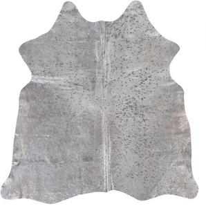 LUXOR living Fellteppich Rinderfell Deluxe, fellförmig, Höhe: 4 mm, echtes Rinderfell, mit metallisch glänzenden Akzenten, Naturprodukt