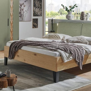 Luxus Doppelbett Callao, Balkeneiche-Nachbildung/grün, 180 x 200 cm
