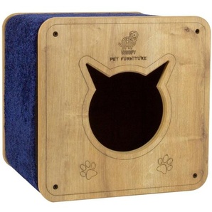 Luxus Katzenhaus Katzenhöhle Katzenbett mit Kratzteppich 40 x 37 x 40 cm