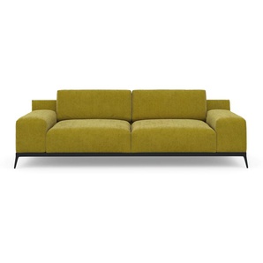 2-Sitzer MACHALKE lorenzo Sofas Gr. B/H/T: 250 cm x 90 cm x 100 cm, Chenille ELOY, gelb (lemon eloy) 2-Sitzer Sofas