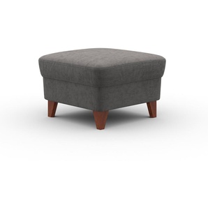 Hocker MACHALKE amadeo Gr. B/H/T: 65 cm x 83 cm x 99 cm, Chenille ELOY, grau (grau eloy) Polsterhocker Sitzhocker Hocker mit wengefarbenen Beinen