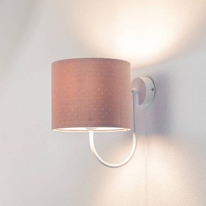 Maco Design Wandleuchte Rosabelle mit Textilschirm, rosa 0J0k-A-009w
