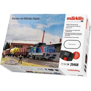 Märklin Modelleisenbahn-Set Digital-Startpackung Schwedischer Güterzug Epoche VI - 29468, Spur H0, mit Licht- und Soundeffekten, Made in Europe