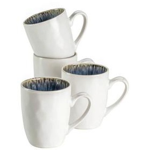 Mäser Kaffeebecherset Frozen, Blau, Keramik, 4-teilig, 8.5x10.5x8.5 cm, Kaffee & Tee, Tassen, Kaffeetassen-Sets
