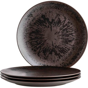 MÄSER Platzteller Platzteller-Set Metallic Bronze, aus Keramik, Set, 4-tlg.