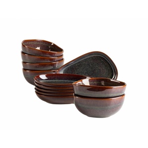 MÄSER Snackschale Snacking-Set Cordelia, aus Steinzeug, Steinzeug, (12-tlg)